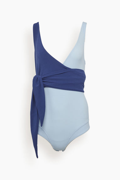 Dree Louise Maillot in Navy/Vintage Blue