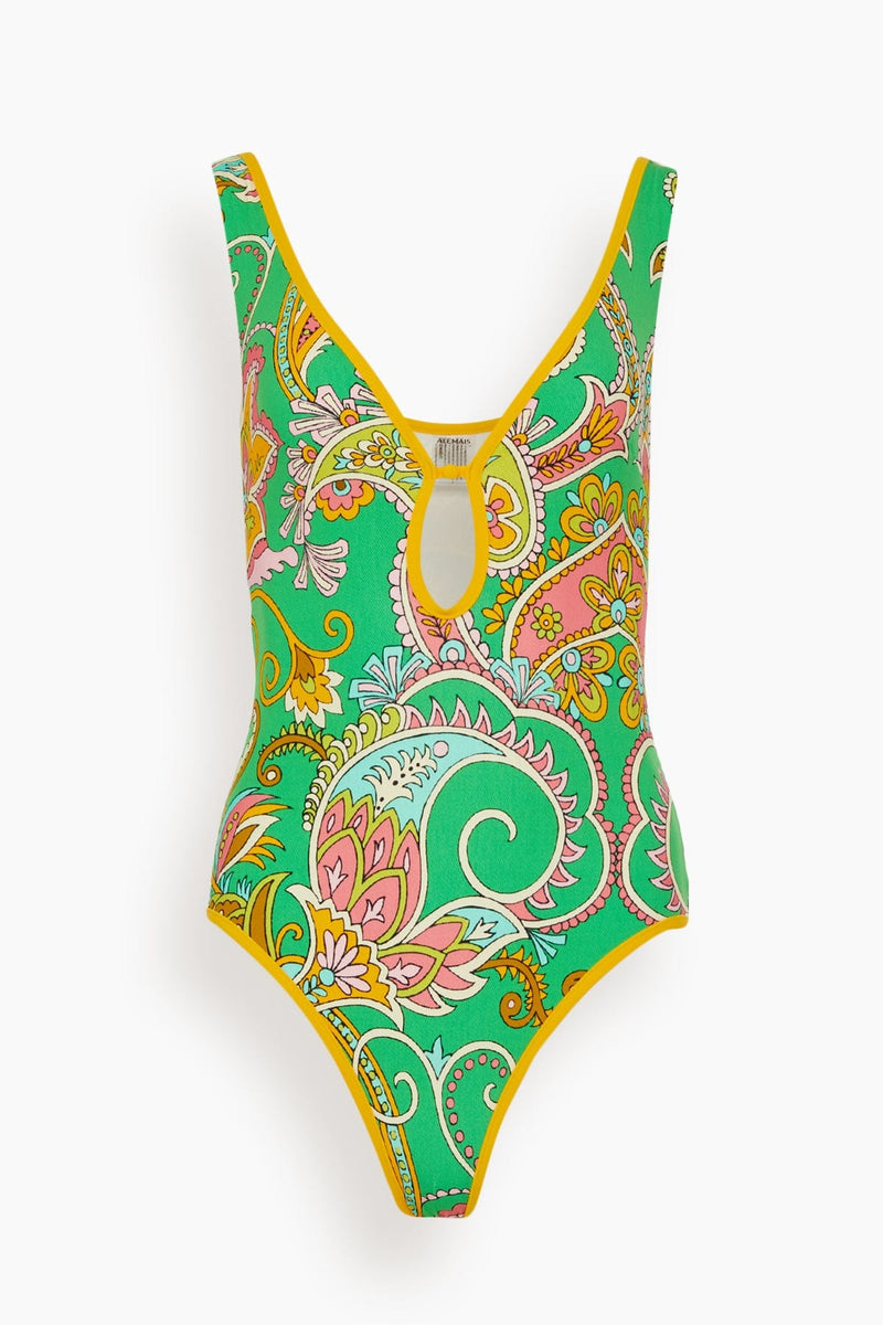 Alemais Marion Retro One Piece in Emerald – Hampden Clothing