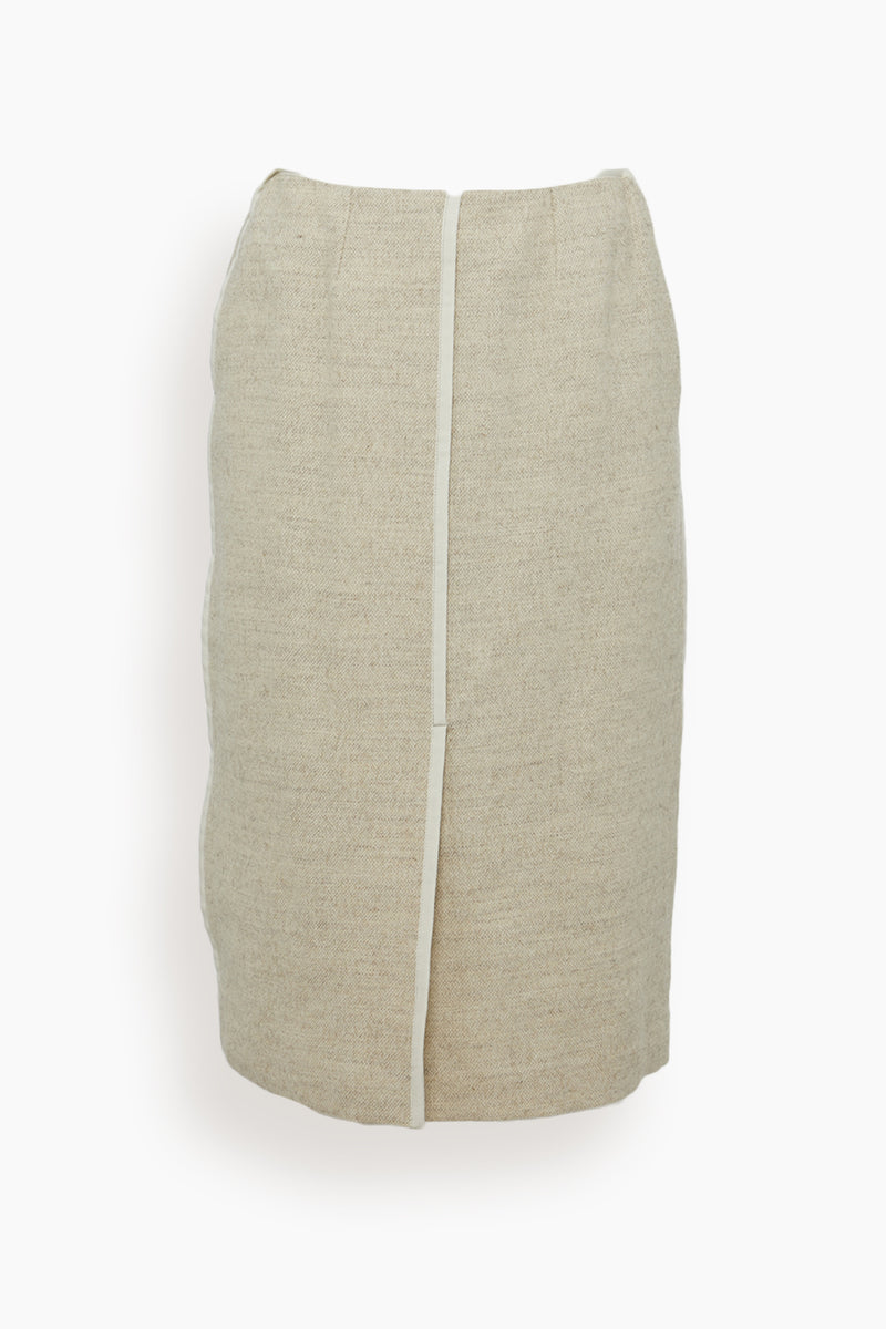 Mark Kenly Domino Tan Nile Pencil Skirt in Beige Melange – Hampden