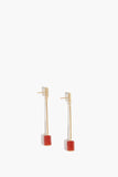 Aliita Earrings Yellow Gold Deco Cilindro Earrings in Carnelian