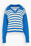 Ciao Lucia Tops Venezia Polo in Blue/Ivory