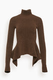 Proenza Schouler Sweaters Midweight Wool Turtleneck Sweater in Dark Taupe