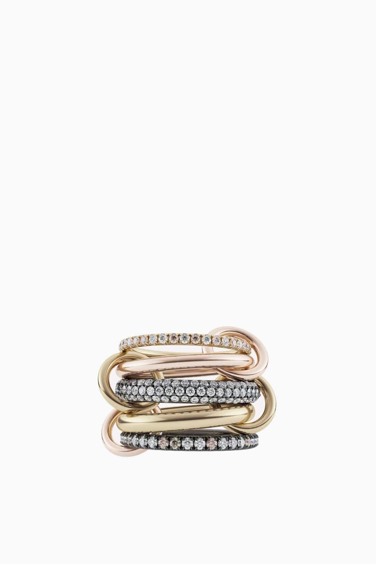 Spinelli Kilcollin Rings Leo Ring in 18k Rose Gold/Yellow Gold/Black Rhodium