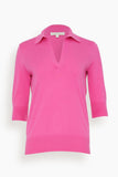 Ann Mashburn Sweaters Half Sleeve Georgina Sweater in Dragon Fruit