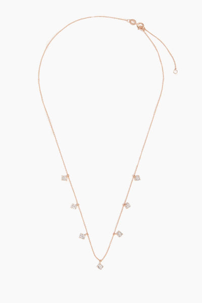 Ava Bea Station Necklace in 14k Rose Gold