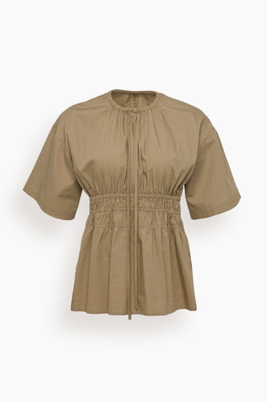 Proenza Schouler White Label Tops Drawstring Blouse in Taupe