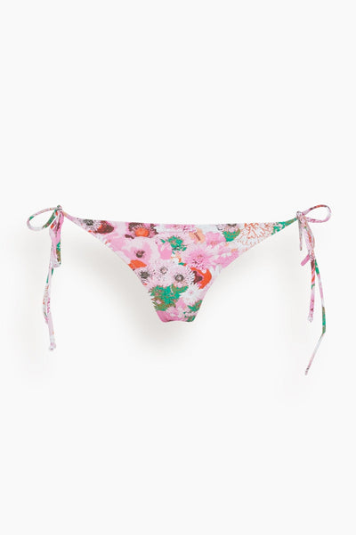 Recycled Printed String Bikini in Sugar Plum