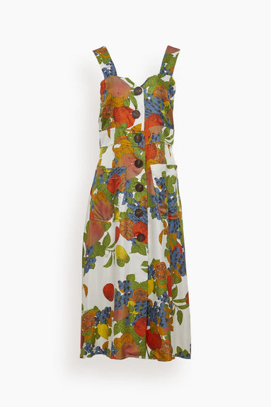 La Prestic Ouiston Dresses Bain De Soleil Dress in Fruits Blanc