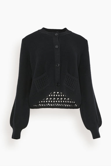 Seductive Lace Cardigan in Pure Black