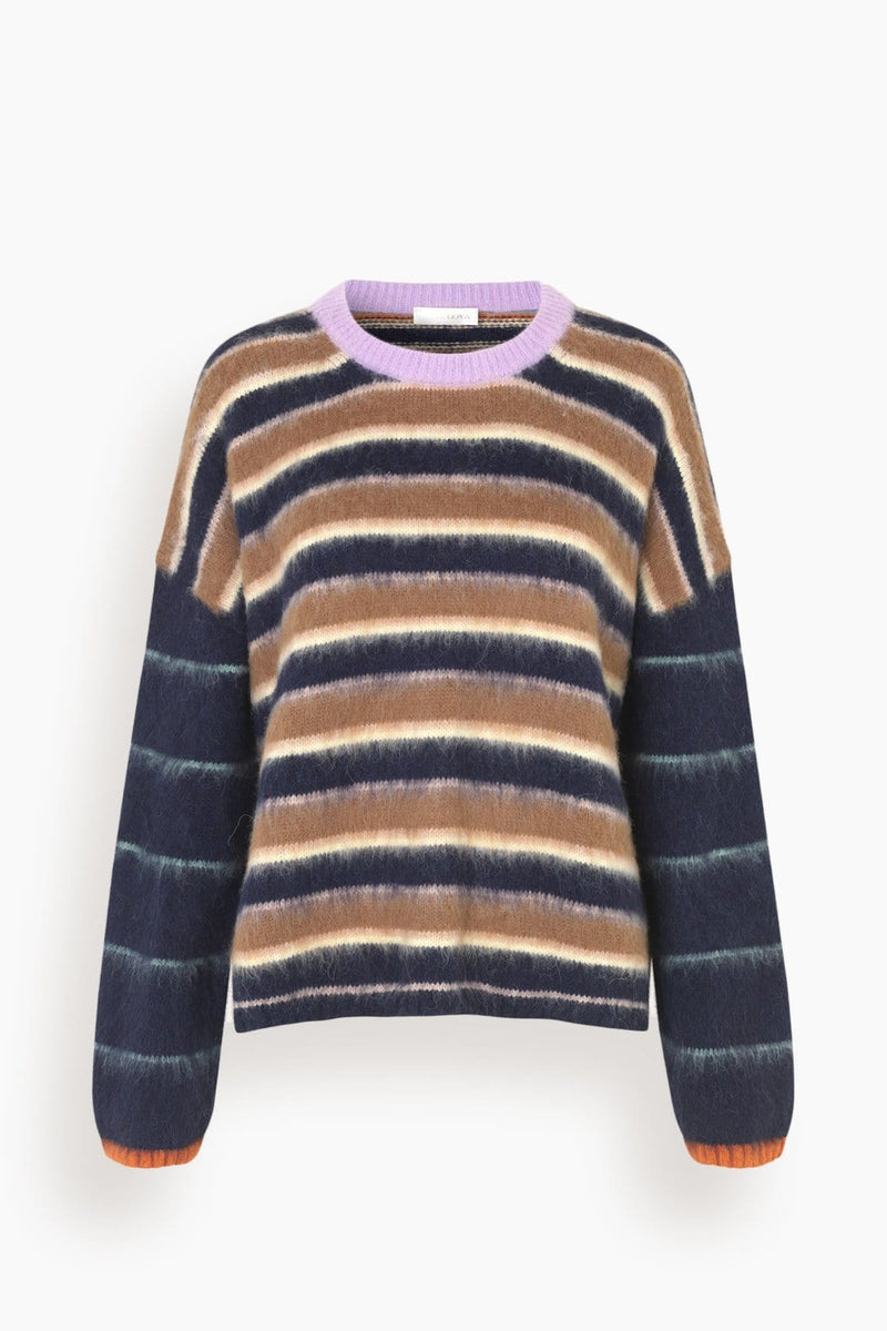 Stine Goya Lucs Knitted Sweater in Stripes Multi – Hampden Clothing