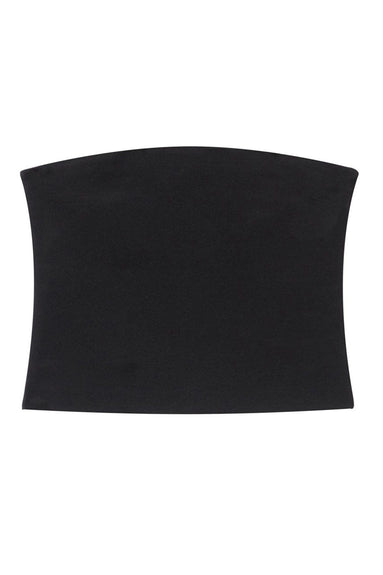 Tibi Clothing Structured Crepe Strapless Top in Black