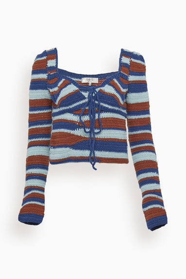 Wavey Crochet Sweater in Multi