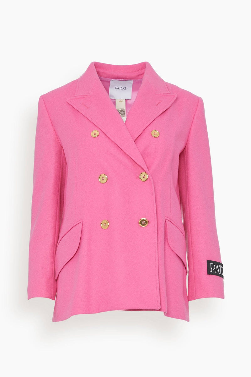 Patou Iconic Double Breasted Jacket in Darling Pink – Hampden Clothing