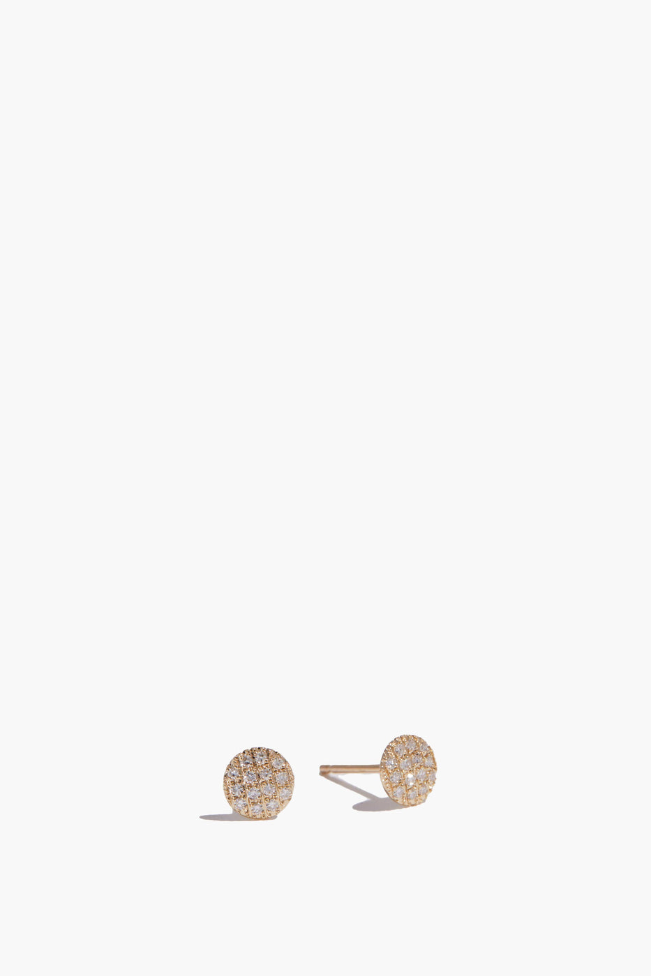 Dana Rebecca Earrings Lauren Joy Mini Disc Studs in Yellow Gold