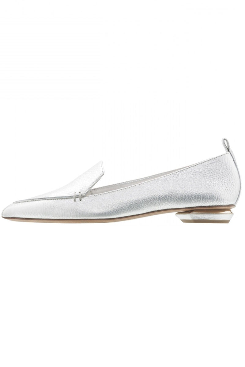 Nicholas Kirkwood White Beya Leather Pointed Toe Flats Size 36.5