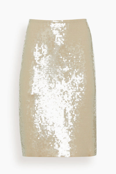 Bonne Sequin Skirt in Khaki