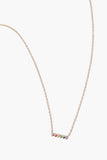 EF Collection Necklaces Diamond and Rainbow Chloe Bar Necklace in 14k Yellow Gold