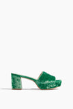 Rupert Sanderson Sandals Tritaz Velvet Sandal in Green Ray