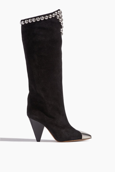 Lizzie black suede deals studded ankle boots