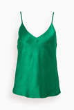 Sablyn Tops Gloria Silk Camisole Top in Rainforest