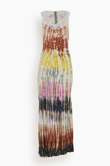 Raquel Allegra Dresses Linda Dress in Bright Tie Dye