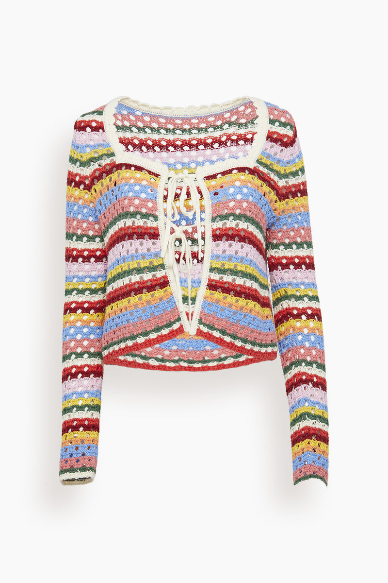 Kitri Dionne Blanket Stripe Cardigan in Multi – Hampden Clothing