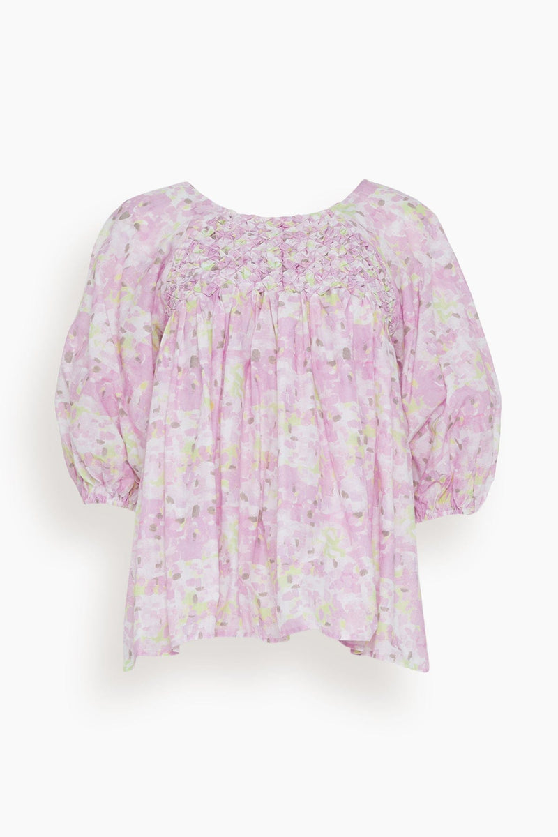 Merlette Jonquil Print Blouse in Pink Citrine Mosaic – Hampden