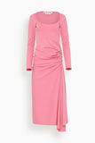 Marni Dresses Long Sleeve Midi Dress in Pink Candy
