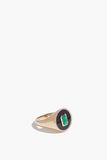 Samira 13 Rings Emerald Bezel Onyx Diamond Outline Signet Ring