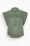 Lapao Top in Verdigris
