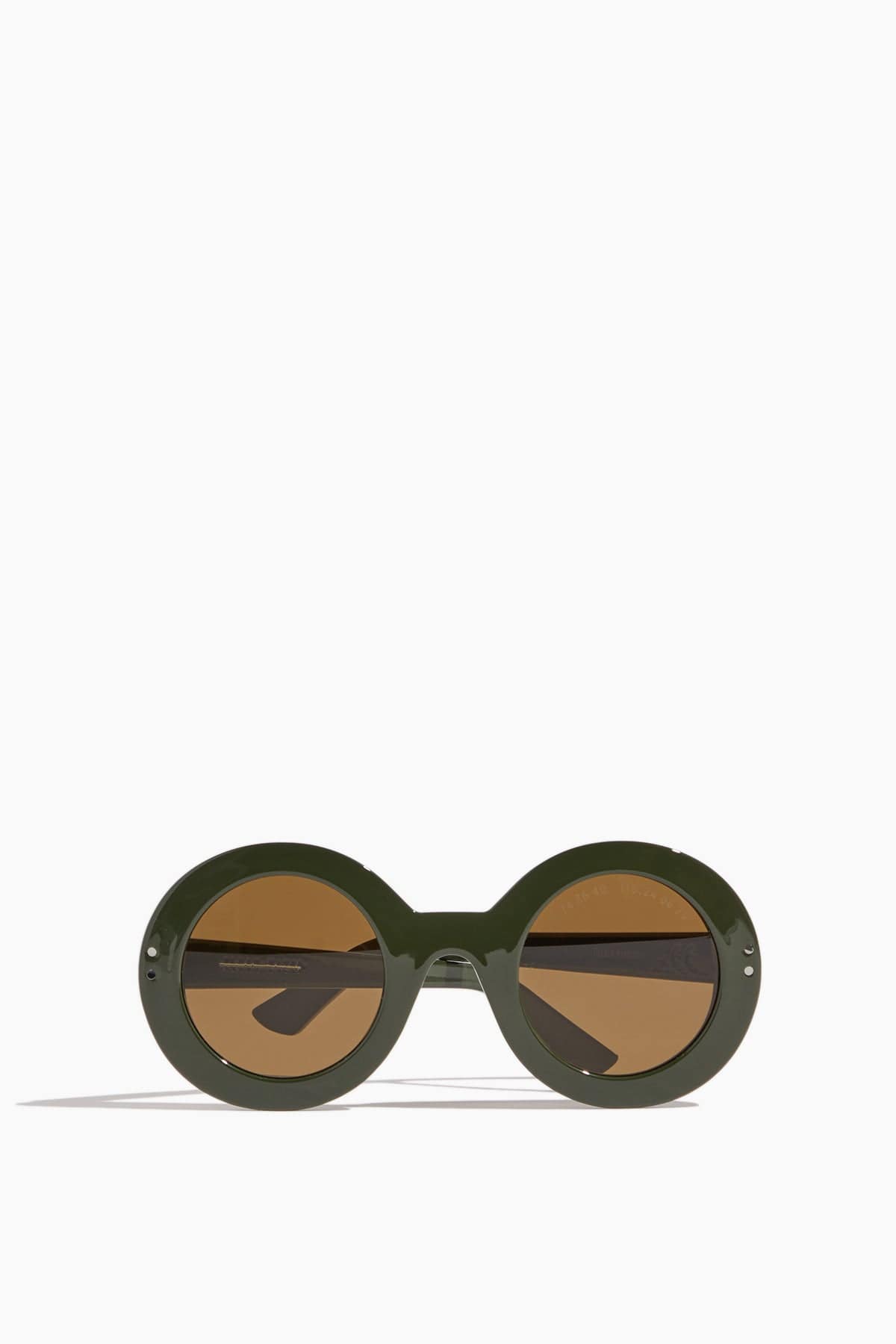 Clean Waves Sunglasses Inez and Vinoodh Round Sunglasses in Green