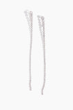Stoned Jewelry Earrings Diamond Tennis Earrings in 18k White Gold