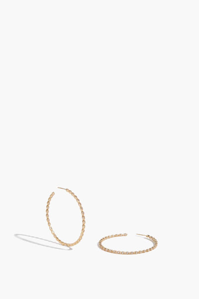 Marquise Wrapped Diamond Hoops in 14k Yellow Gold