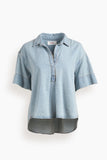 Chayse Top in Blue Dove
