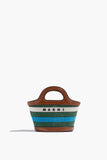 Marni Top Handle Bags Tropicalia Micro Bag in Garden Green/Vivid Blue/Pompeii