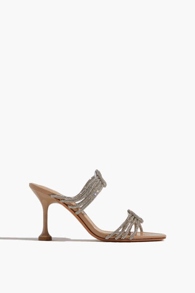 Vicky Knot Sandal in Nude/Crystal