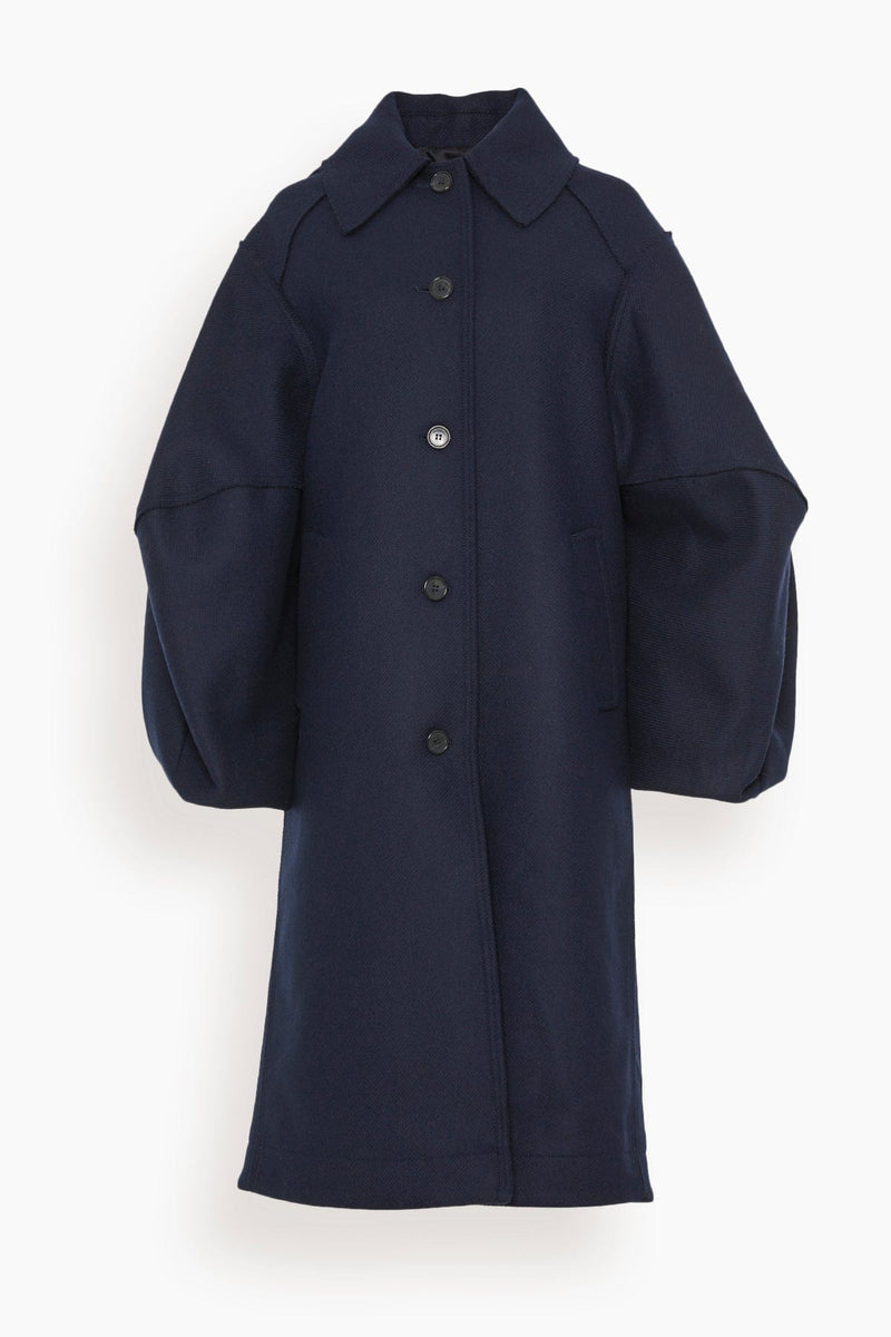 JW Anderson Balloon Sleeve Coat in Navy – Hampden Clothing