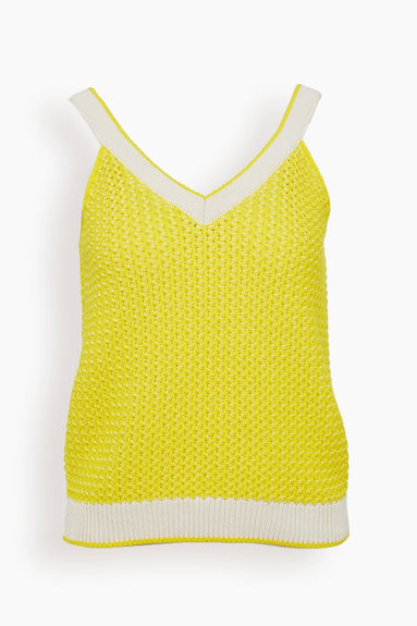 Mii Tops Margaret Knitted Cotton Top in Yellow