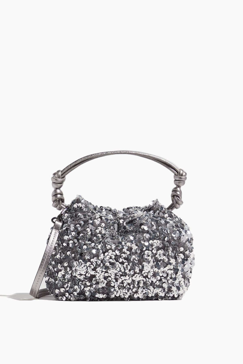 Dorothee Schumacher Softly Sparkles Small Pouch Bag in Dark Metal