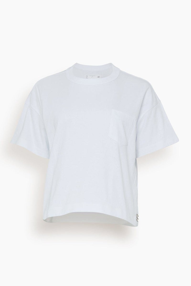 Cotton jersey T-shirt in off white