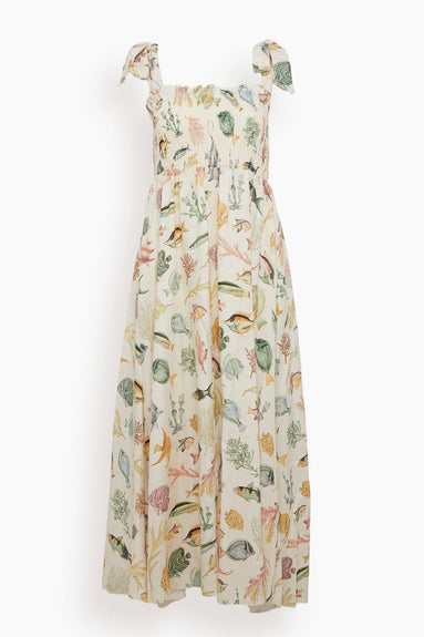 Alemais Dresses Wanda Midi Sundress in Ivory
