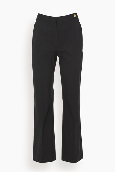 Stretch Poplin Trouser in Black
