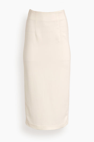 Waist Pencil Skirt in Ivory