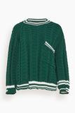 Meryll Rogge Sweaters Crew Neck Sweater in Varsity Forest