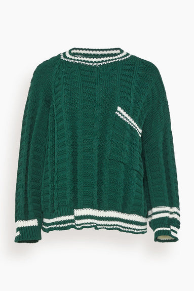 Meryll Rogge Sweaters Crew Neck Sweater in Varsity Forest