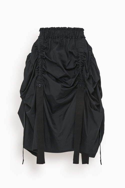 Simone Rocha Skirts Midi Skirt with Adjustable Sliders in Black