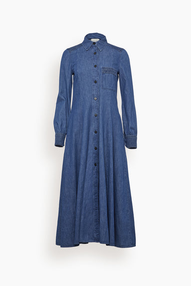 Chemisier Dress in Light Denim
