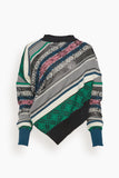 Sacai Sweaters Rug Jacquard Knit Pullover in Multi