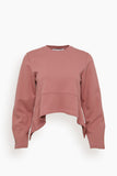 Asymmetric Sweatshirt in Dusty Pink