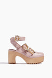 Autumn Adeigbo Clogs Buckle Ankle Strap Clog in Dusty Pink